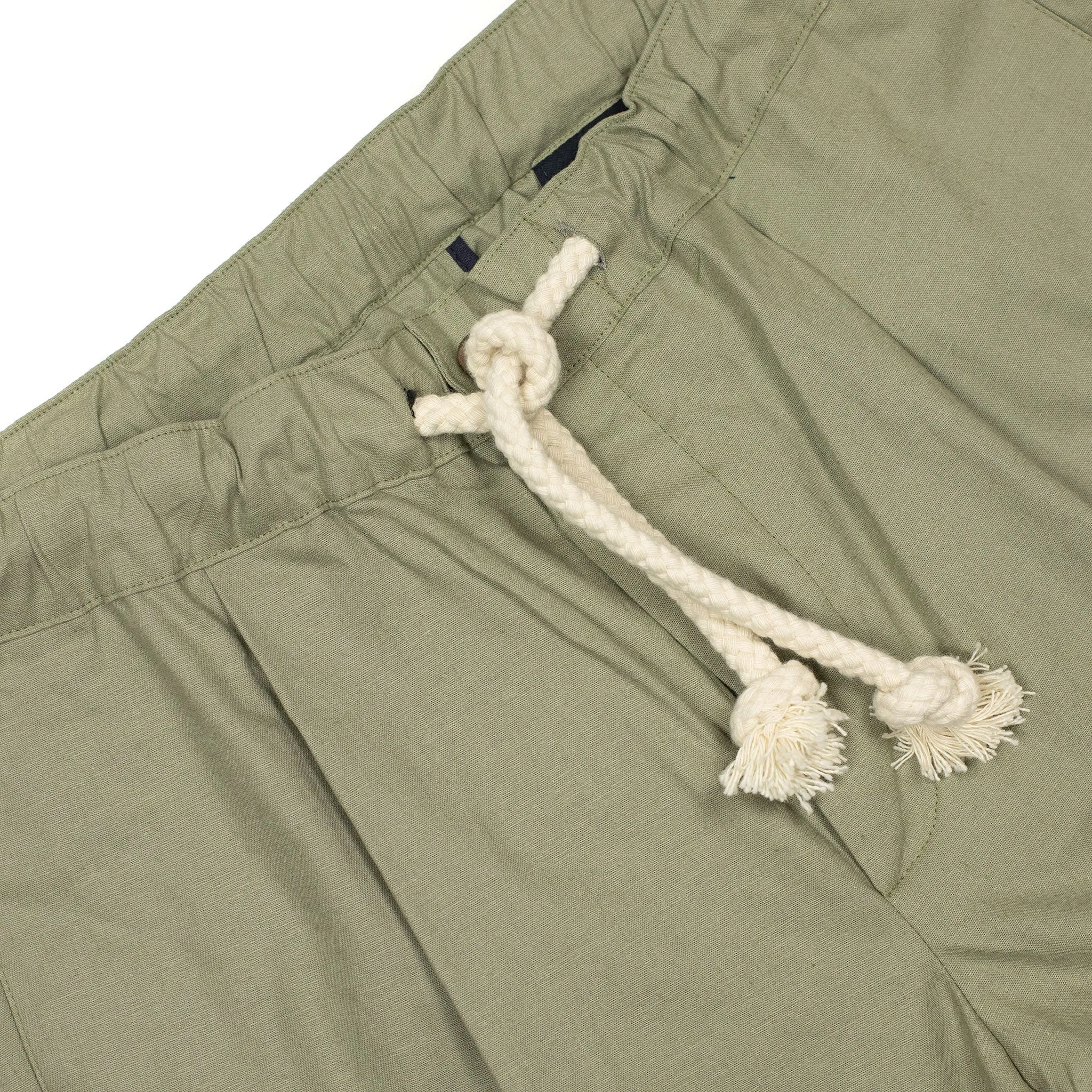 Aaustralia drawstring easy pants in sage green linen cotton