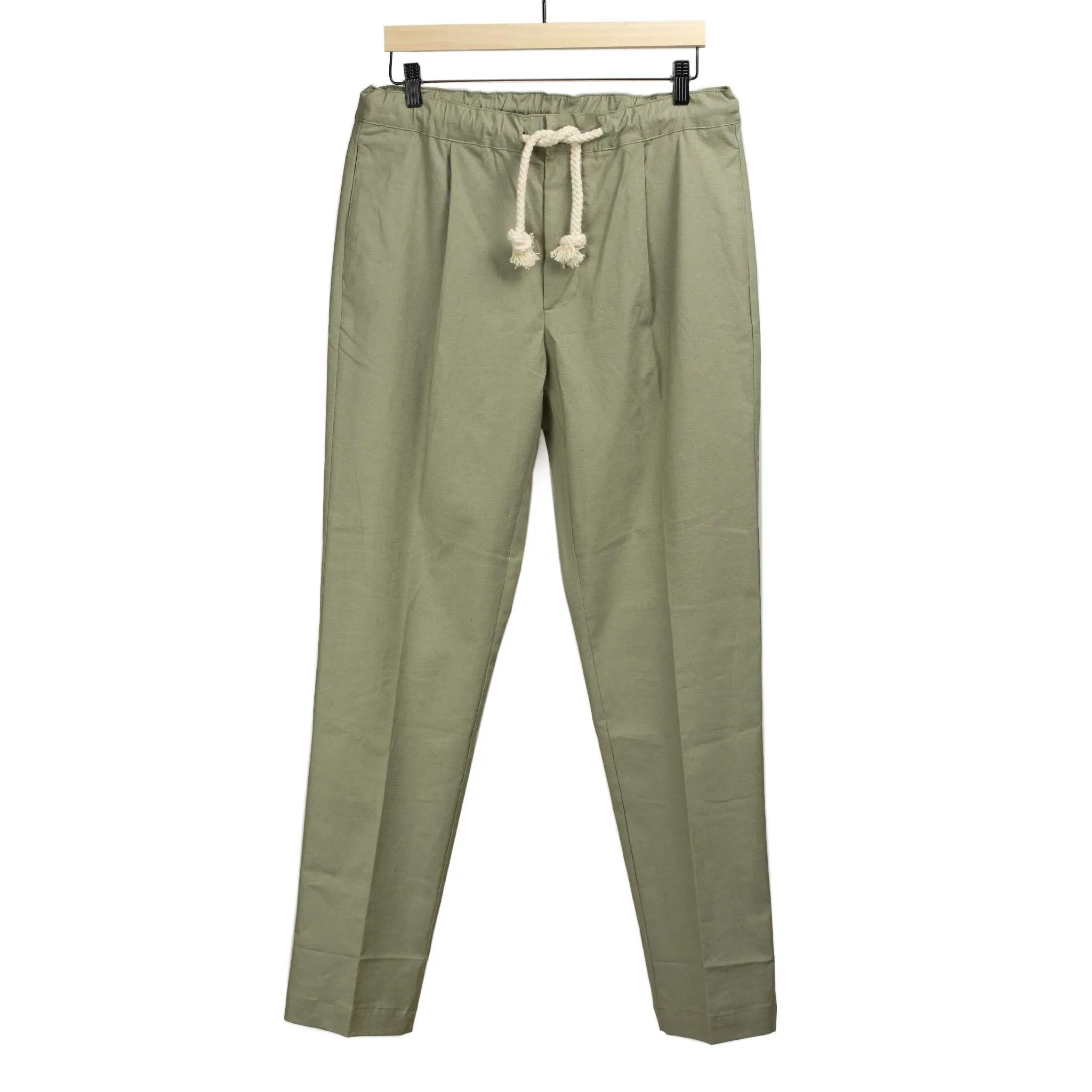 Aaustralia drawstring easy pants in sage green linen cotton