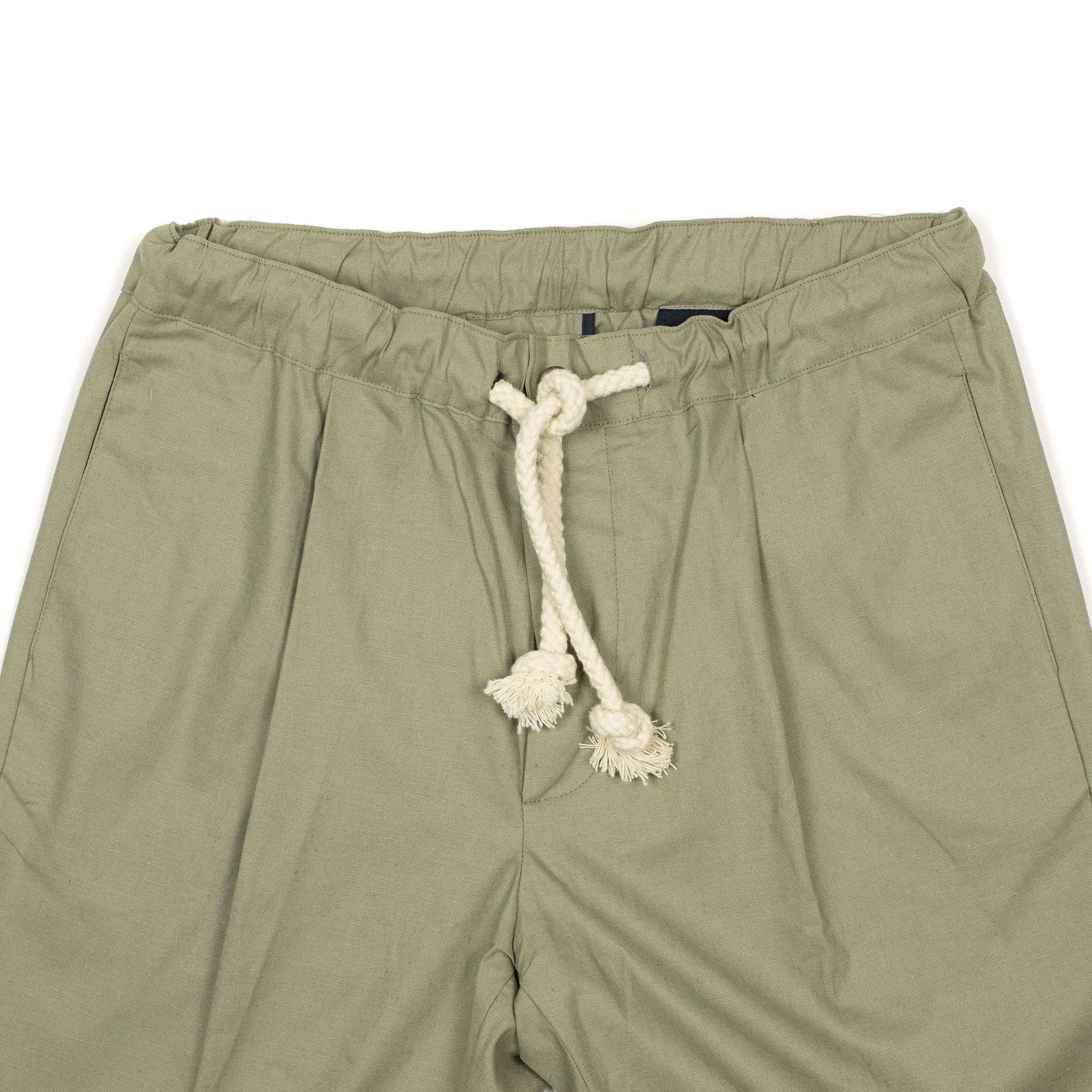 Aaustralia drawstring easy pants in sage green linen cotton