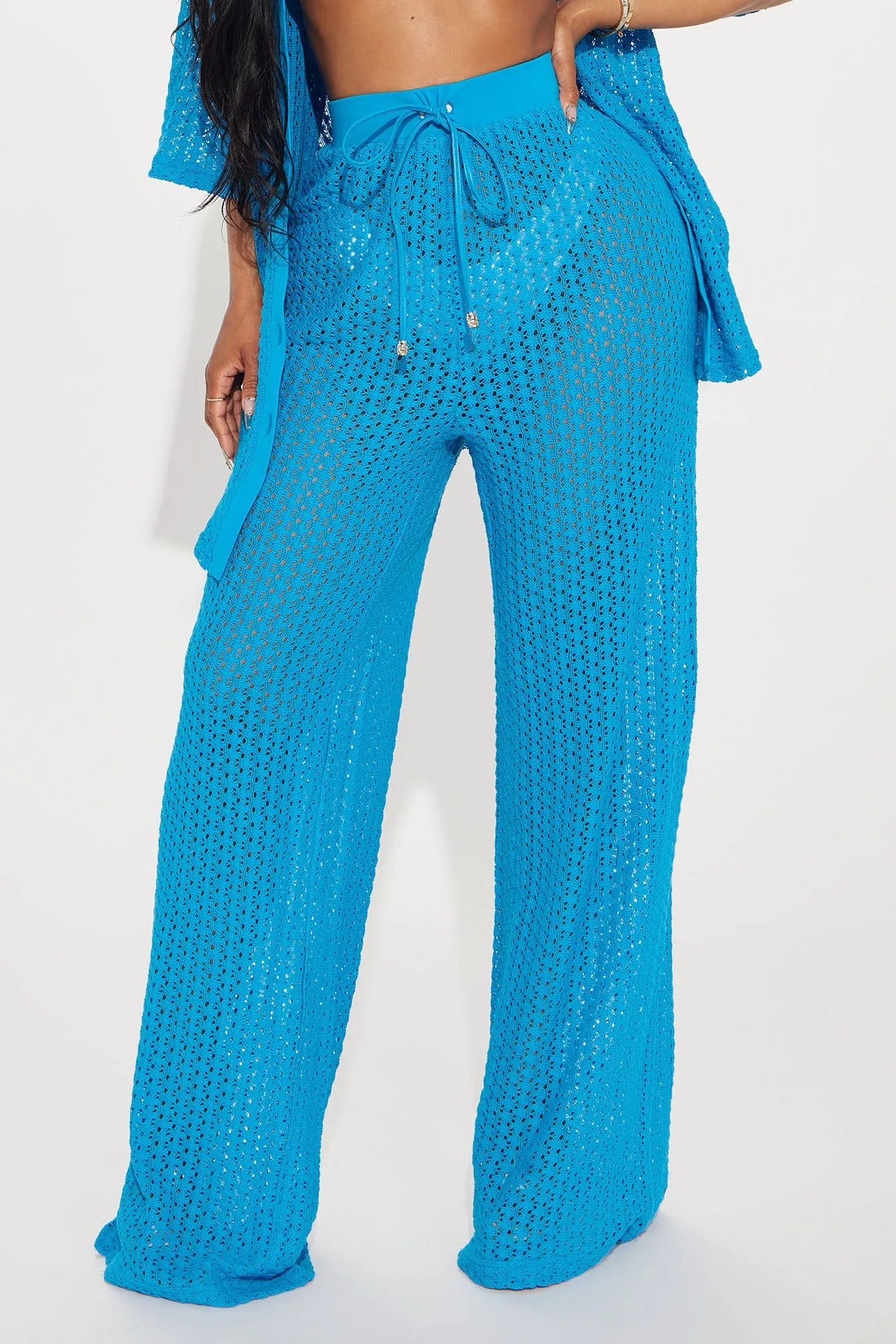 Abby Swim Cover Up Pants - Blue