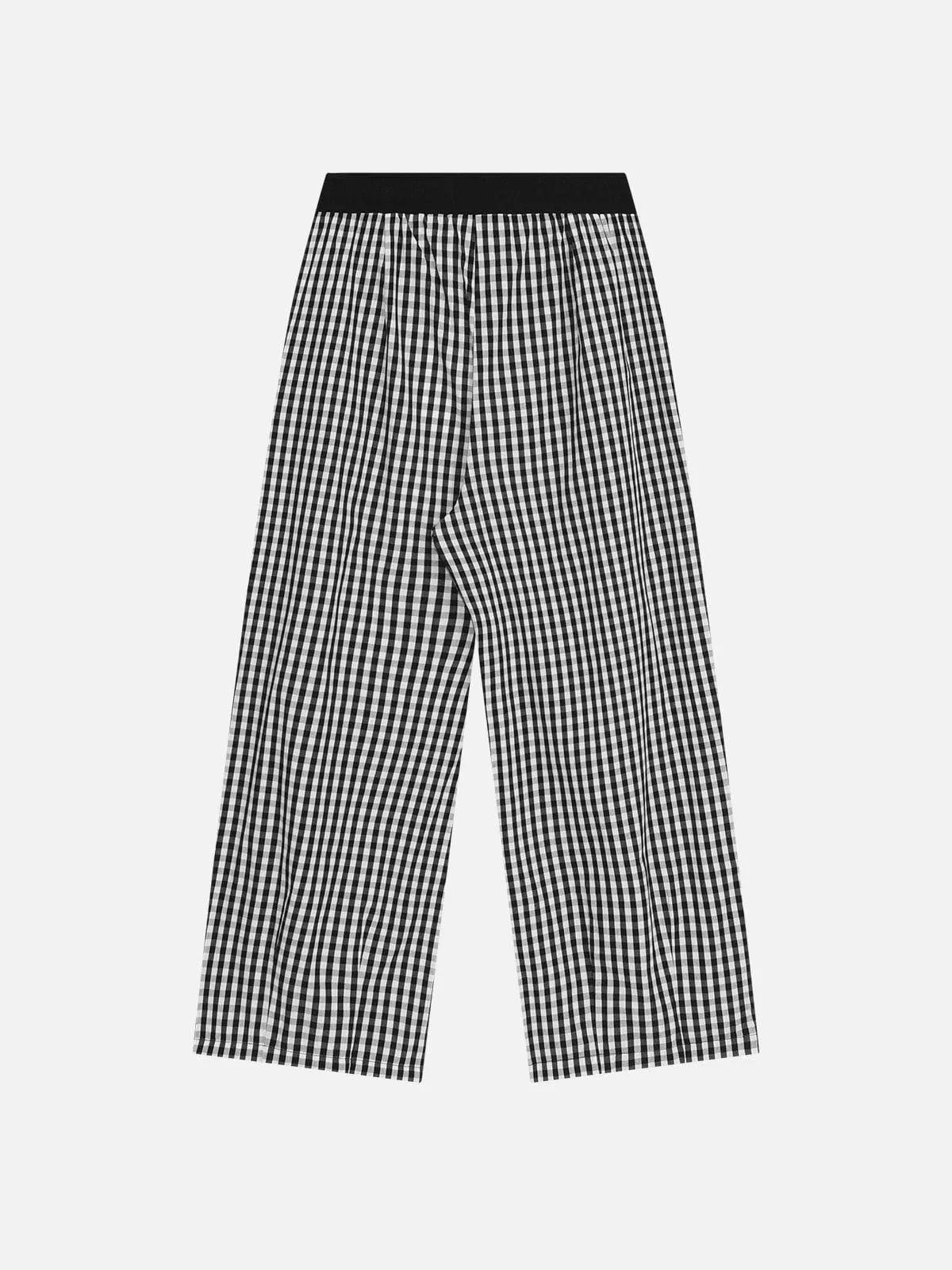 Aelfric Eden Vintage Black White Plaid Baggy Pants