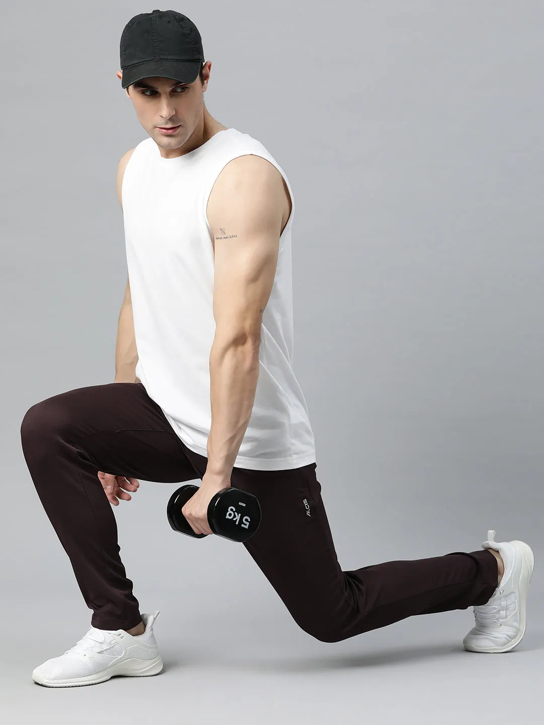 Alcis Men Solid Slim Fit Sports Track Pants