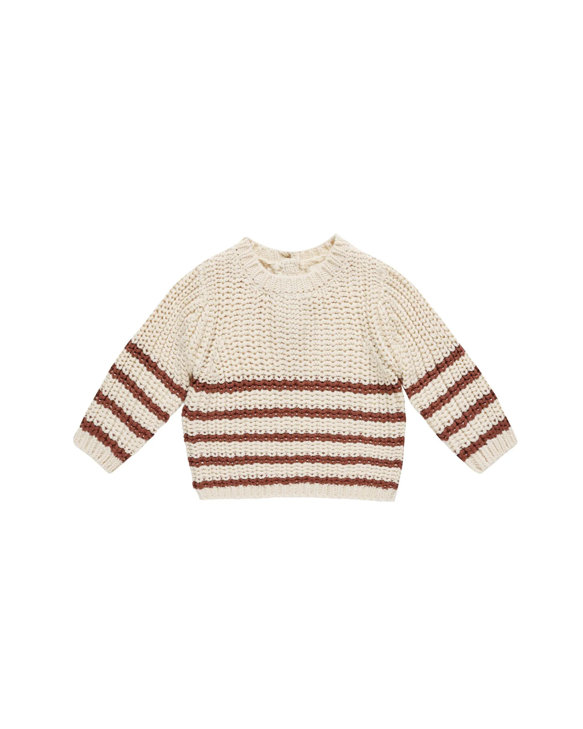 Baby Boy Sets | 2 PCS: Rex Sweater Cranberry Stripe and Luca Pants Holiday Check | Quincy Mae