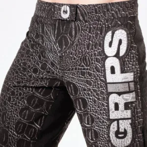 Black Croco Hybrid Training Shorts