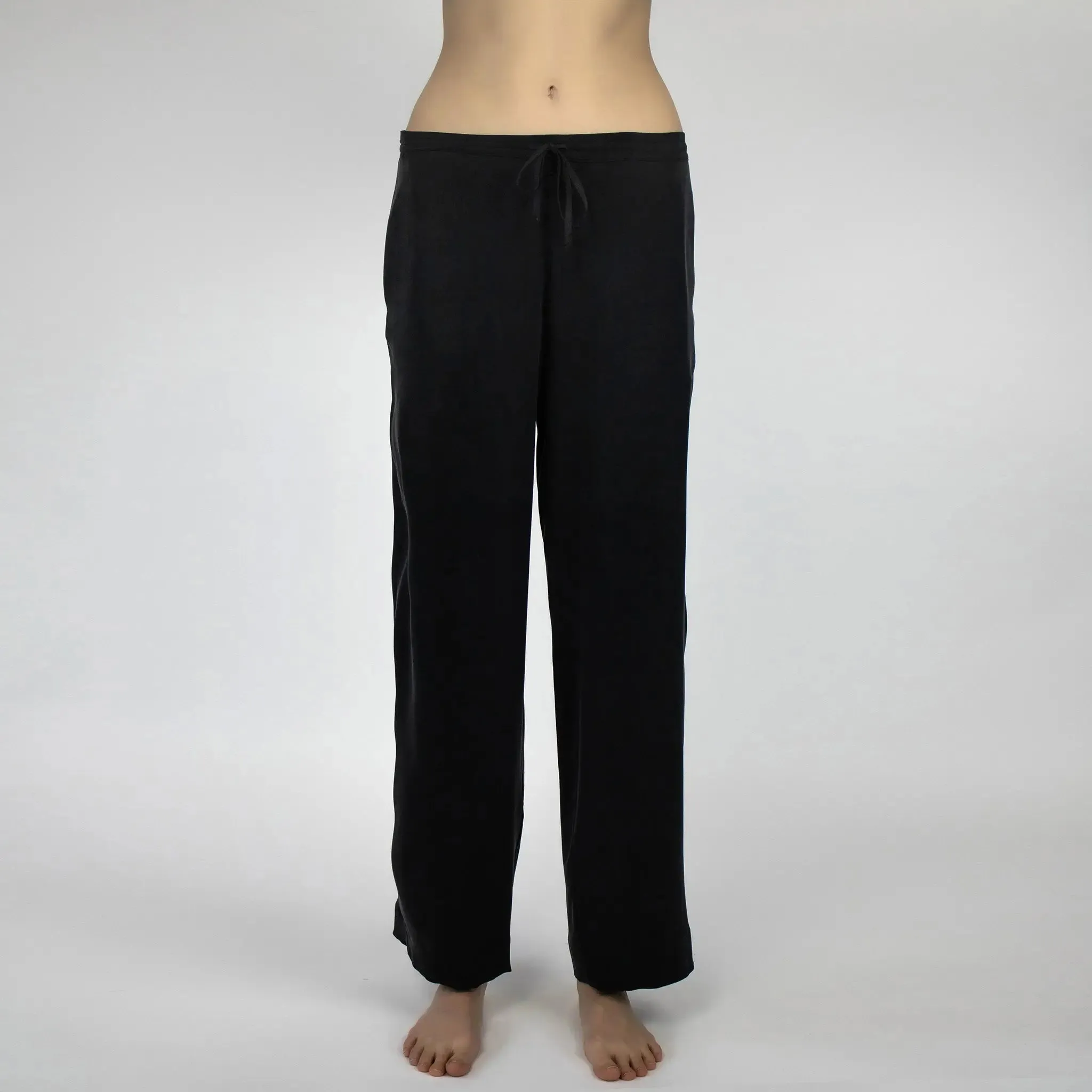 Black Silk Dreamscape Pyjama Pants