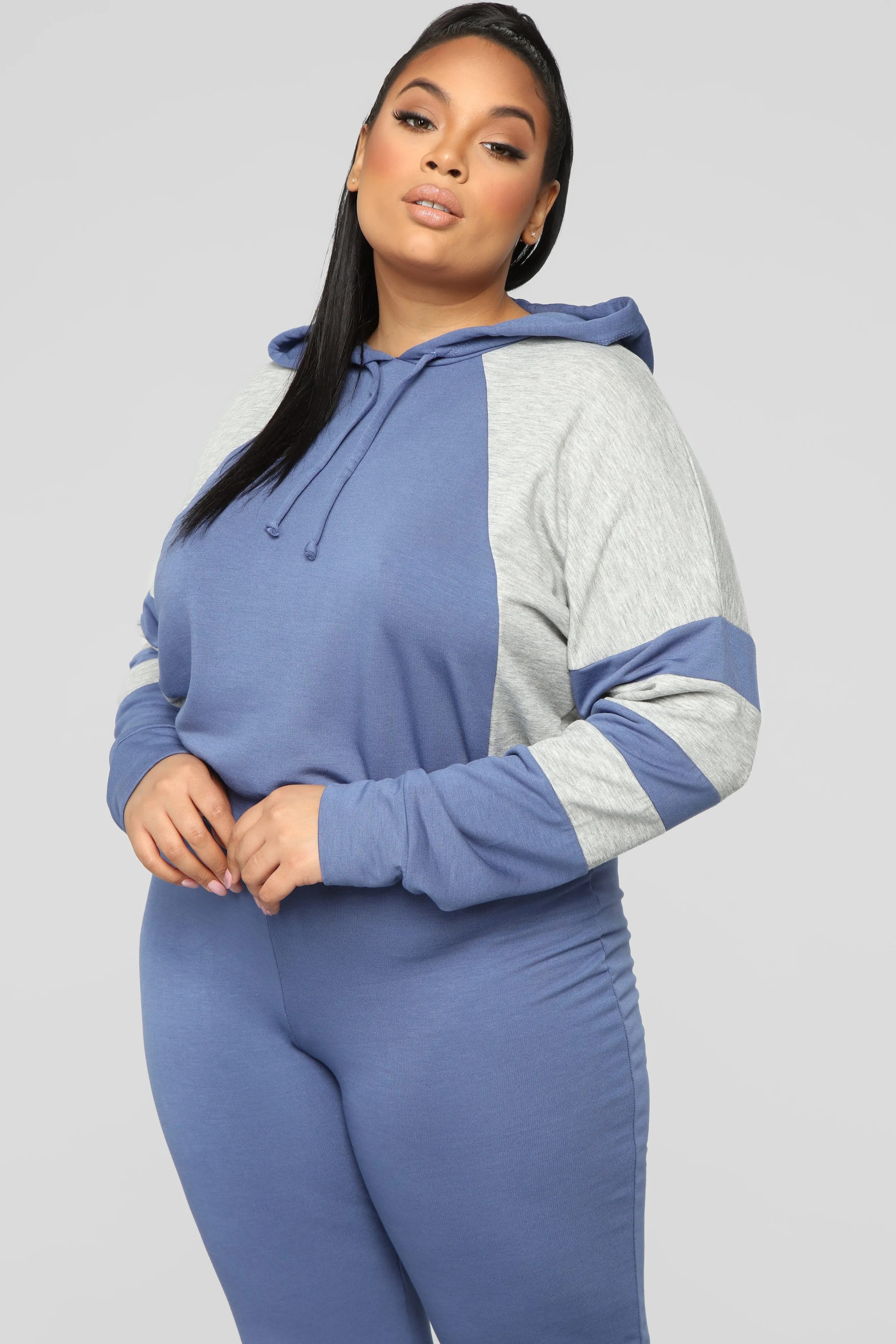 Block Him Lounge Set - Blue/Grey