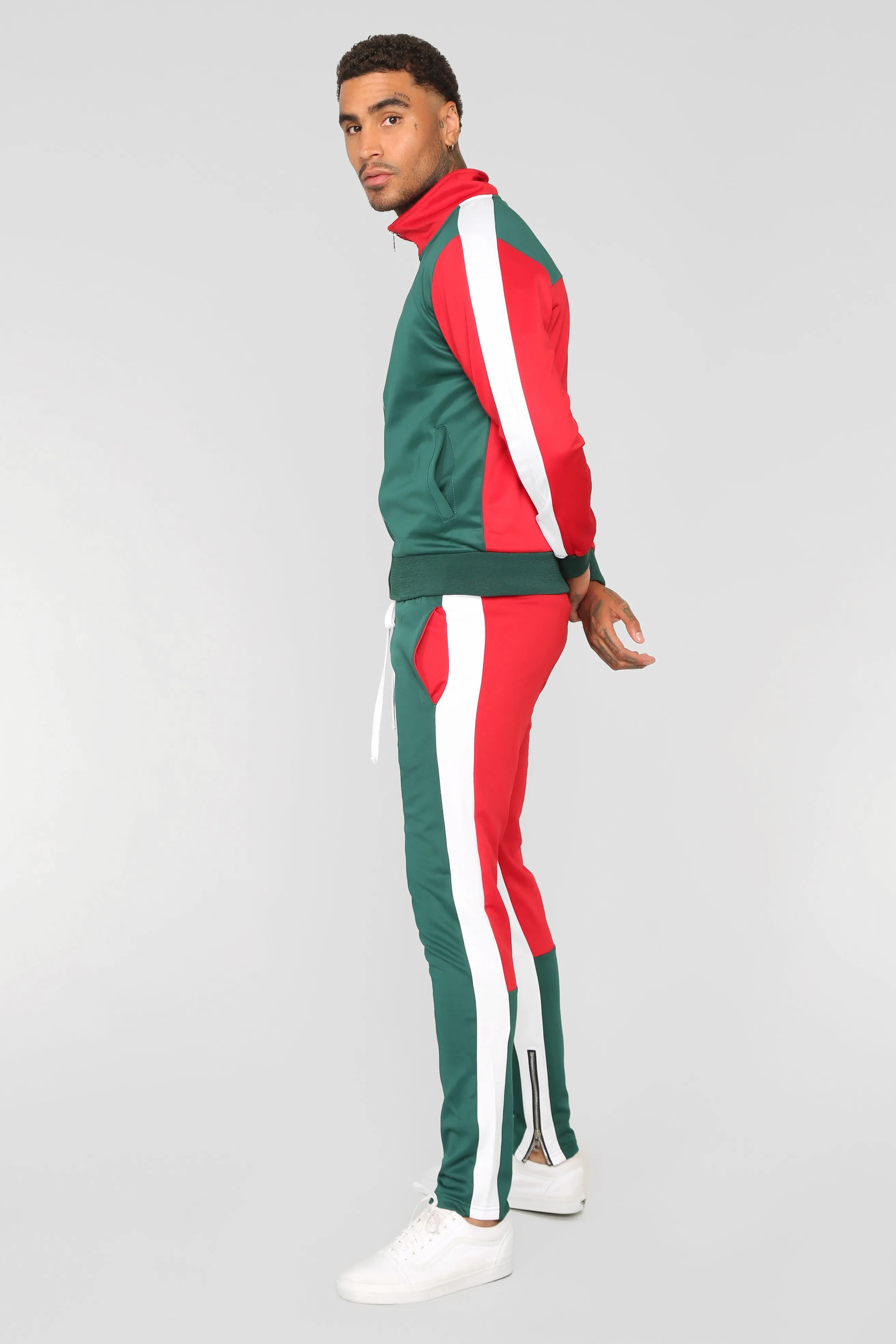 Bobby Track Pant - Green/Combo