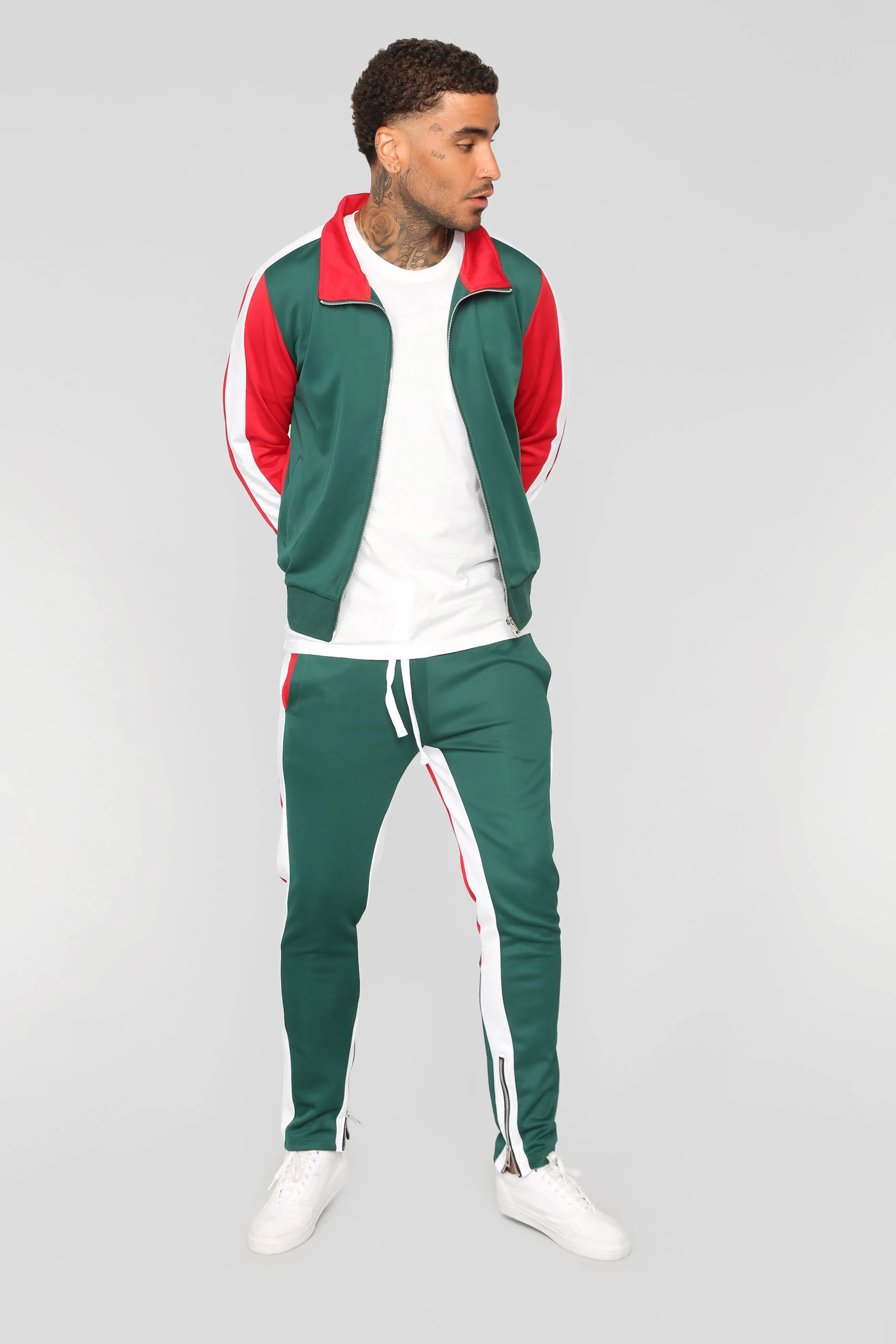 Bobby Track Pant - Green/Combo