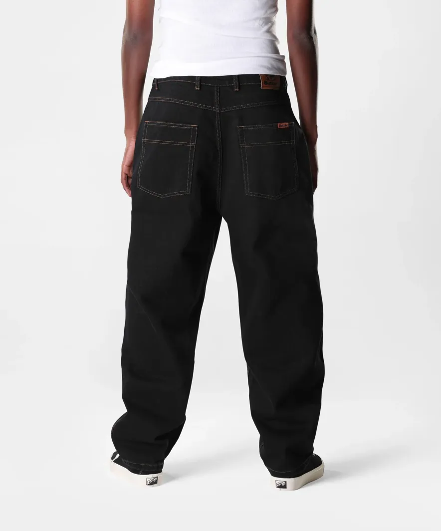 Butter Baggy Denim Jeans: Washed Black