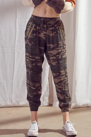 Camo Drawstring Pants