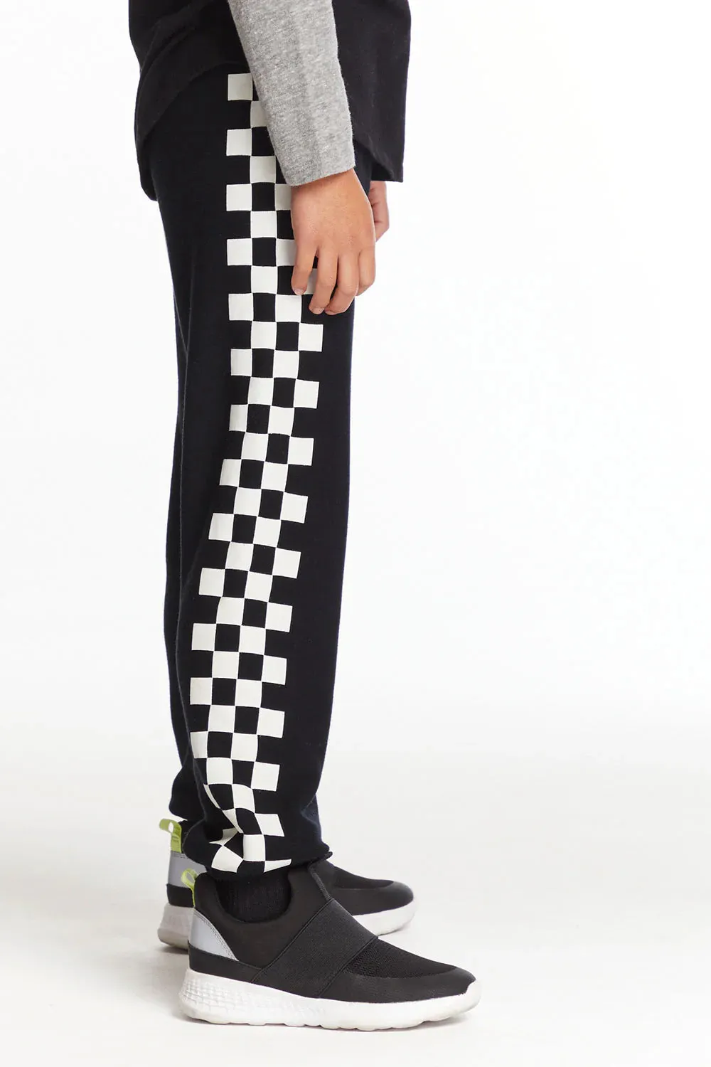 CHA Black Checkered Jogger