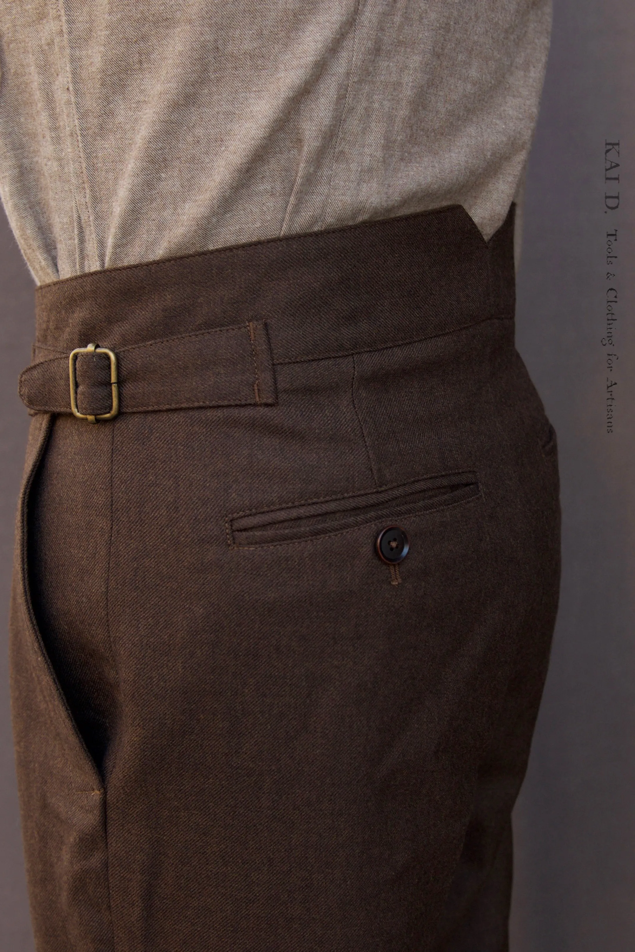 Cooper Pants - British Brown Wool - 32, 34, 36