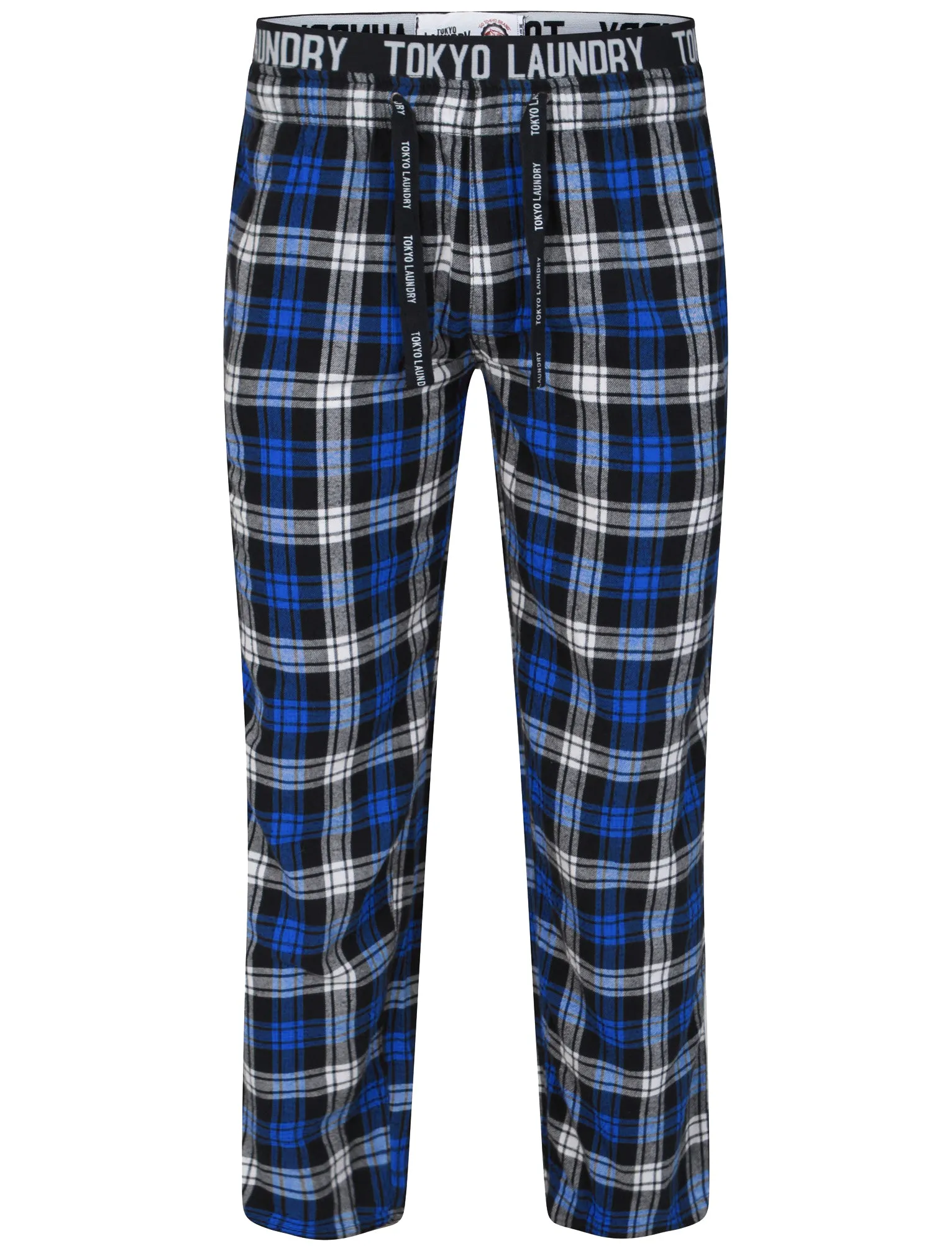 Cordella Brush Flannel Lounge Pants in Blue Check - Tokyo Laundry