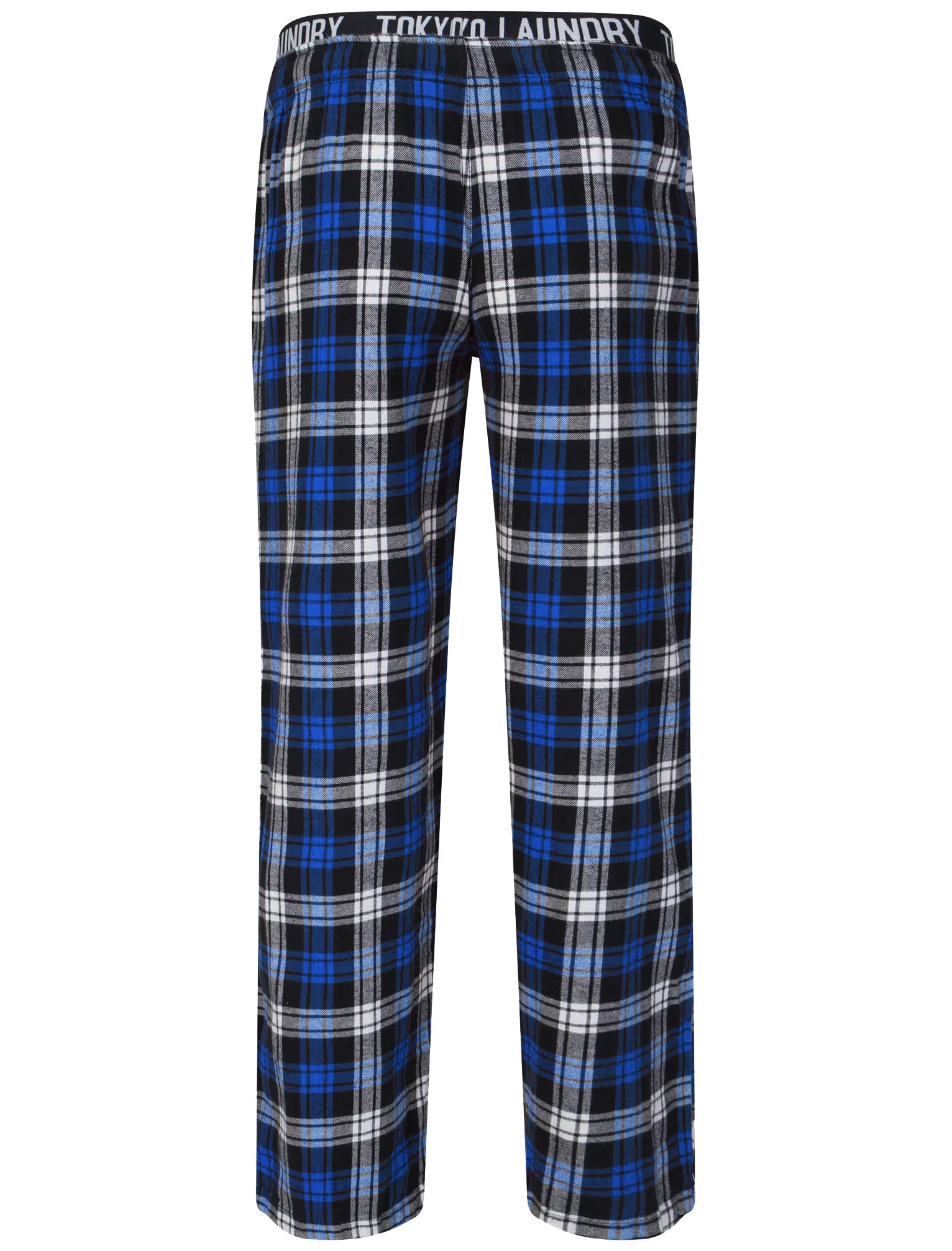 Cordella Brush Flannel Lounge Pants in Blue Check - Tokyo Laundry