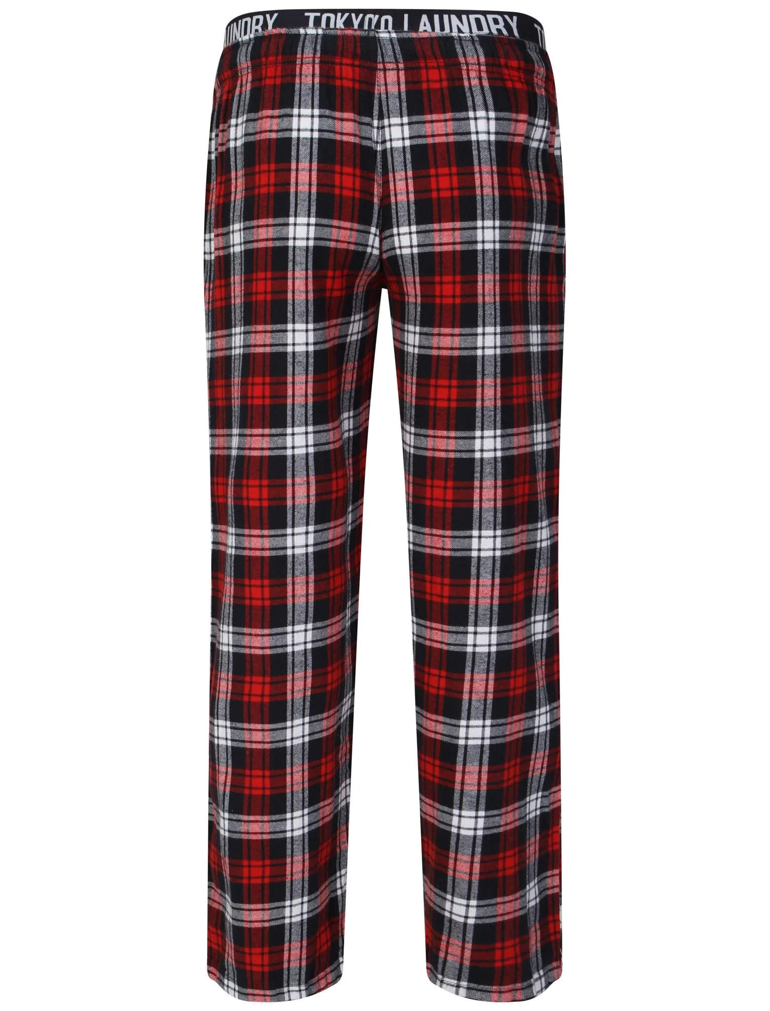 Cordella Brush Flannel Lounge Pants in Red Check - Tokyo Laundry