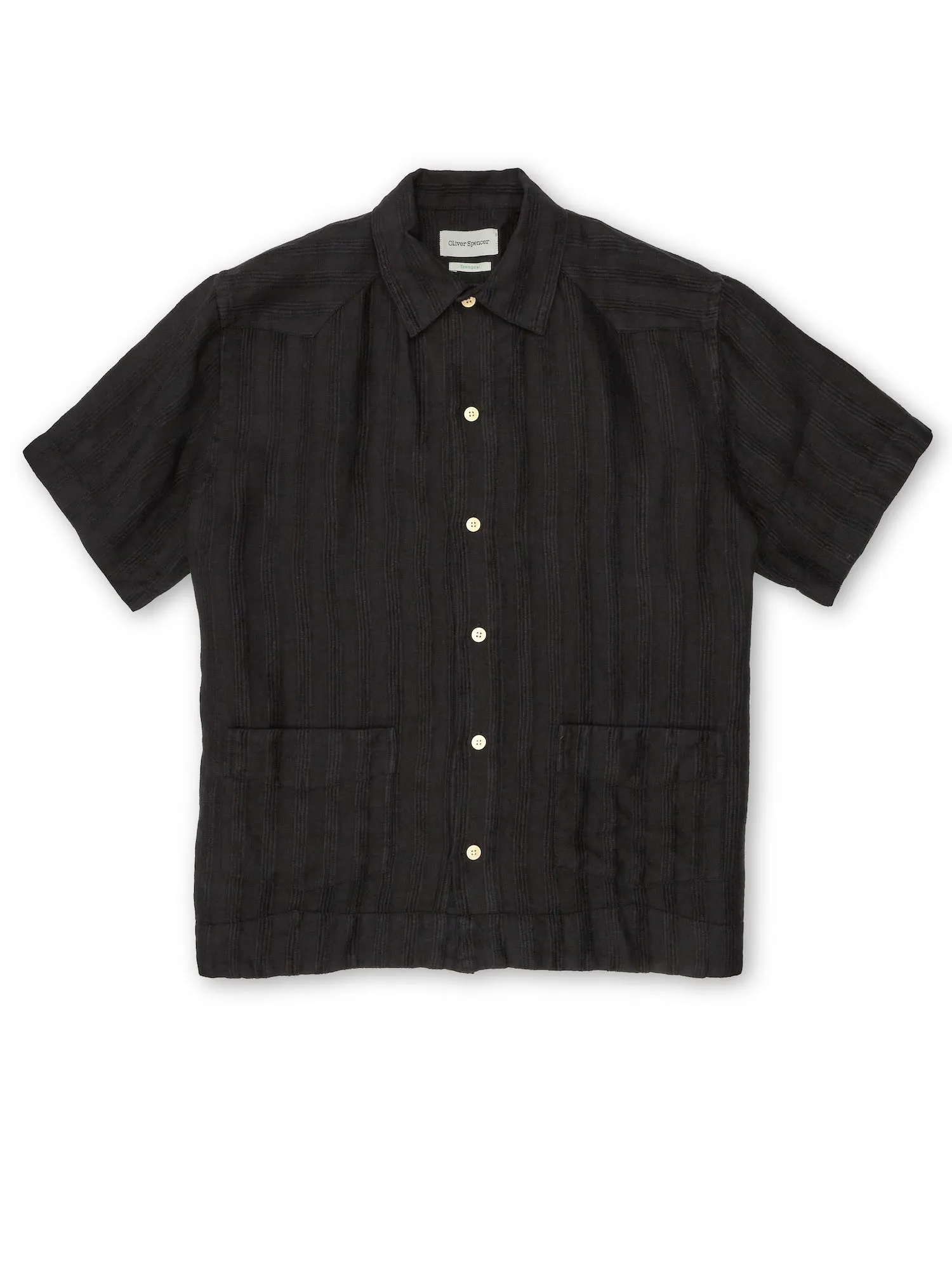 Cuban Short Sleeve Shirt Arnold Black