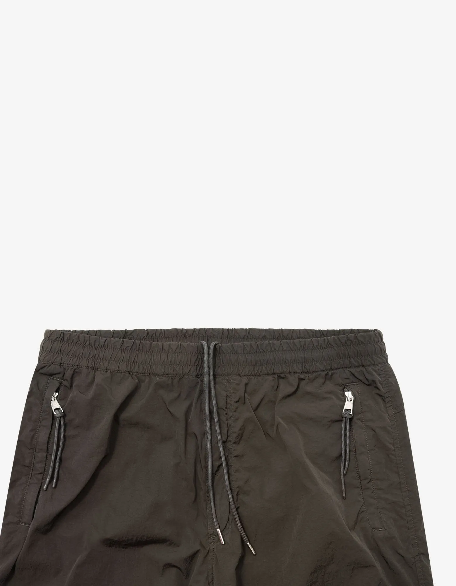 Dark Green Nylon Athletic Trousers