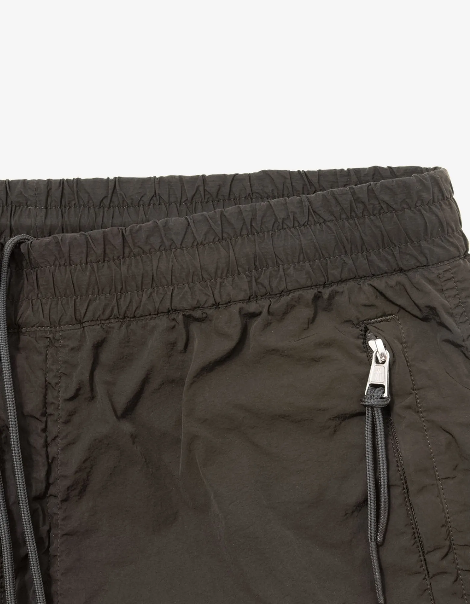 Dark Green Nylon Athletic Trousers