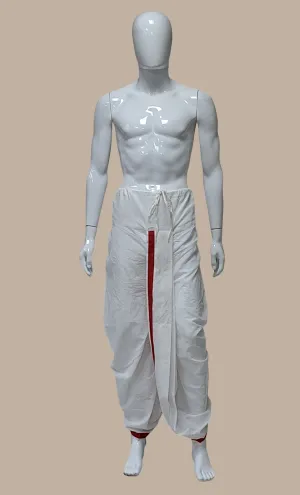 Deep Red Dhoti Pants