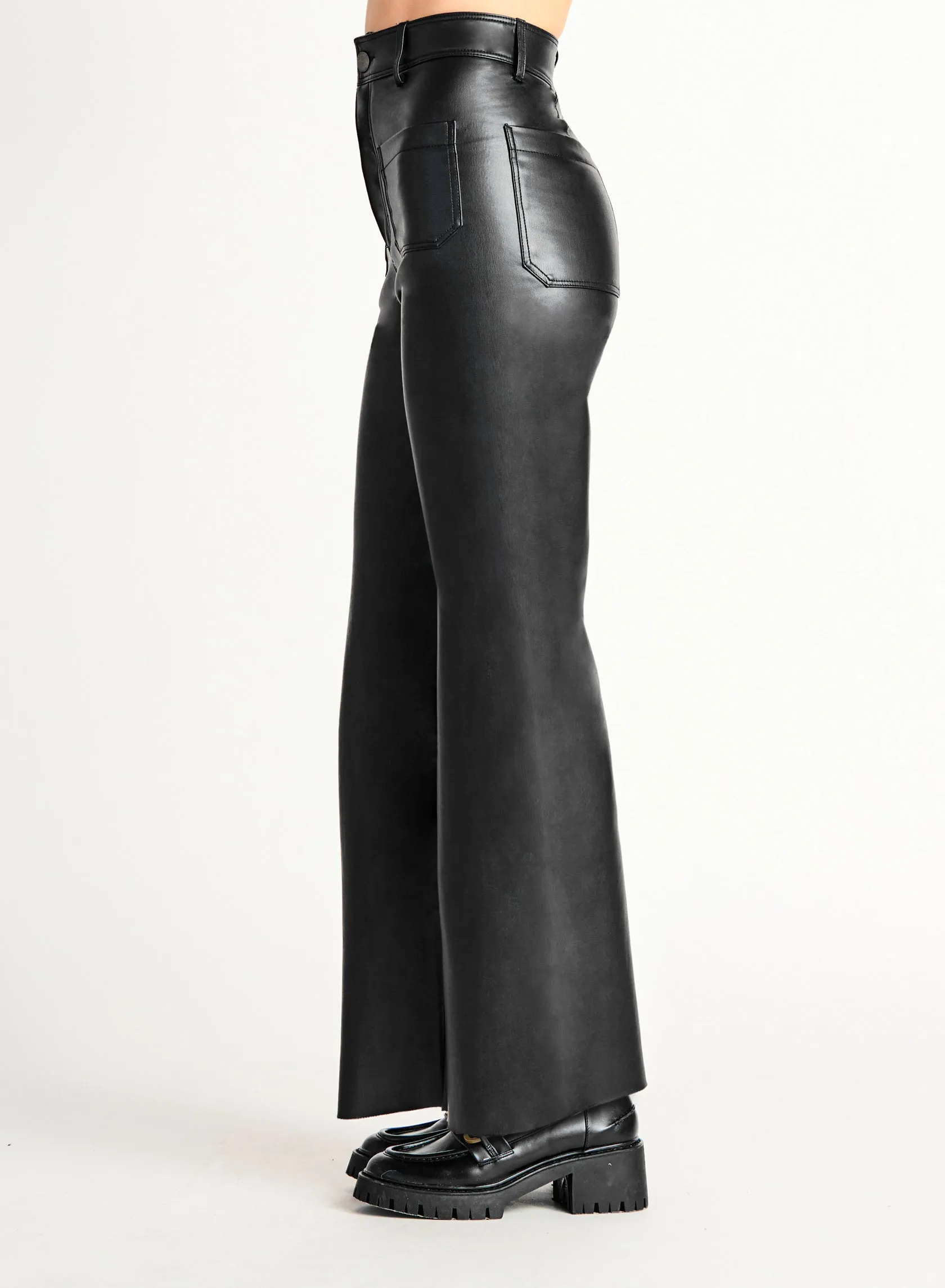 Dex Daredevil Wide Leg Faux Leather Pant