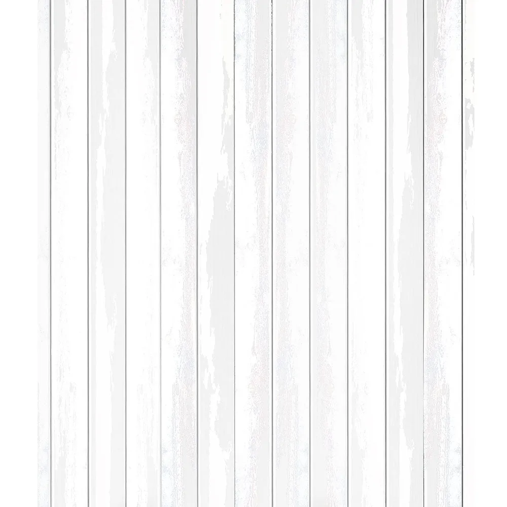 Distressed White Planks Printed Backdrop