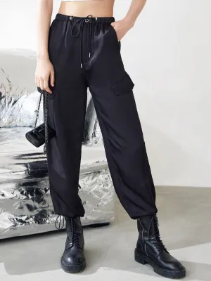 Drawstring Casual Straight Pants