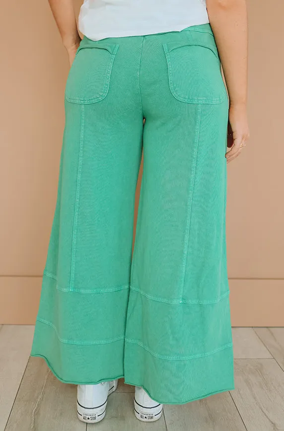 Easy Living Emerald Mineral Washed Pants - FINAL SALE - FINAL FEW