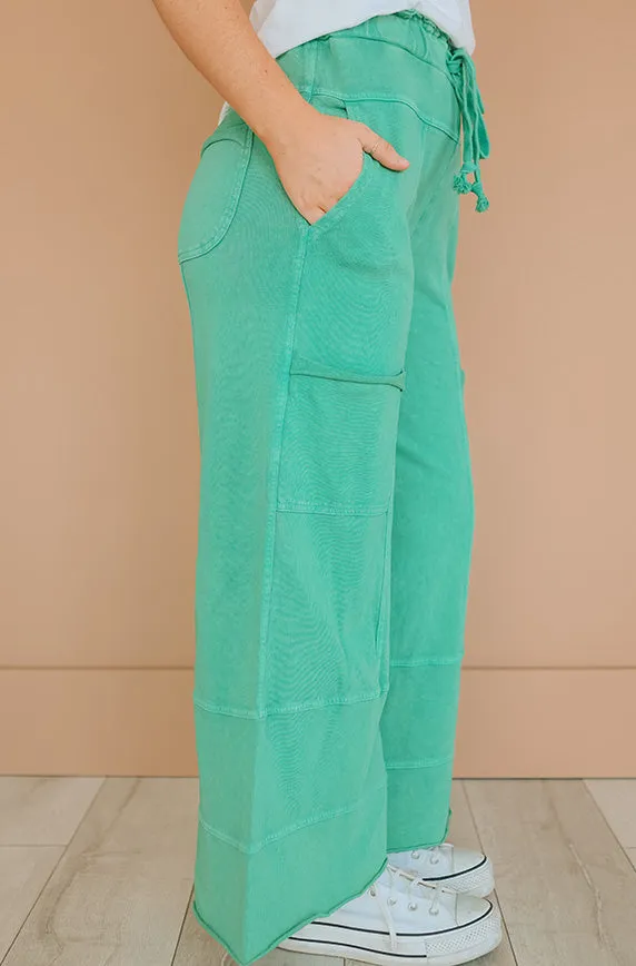 Easy Living Emerald Mineral Washed Pants - FINAL SALE - FINAL FEW