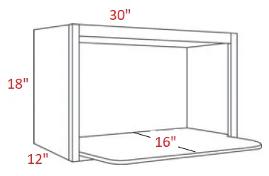 EB10-MW3018 Elegant White Microwave Shelf