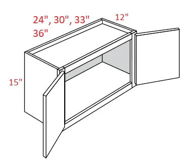 EB22-3015 Elegant Dove Assembled 30x15 Wall Cabinet