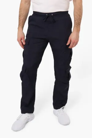 Fahrenheit Tie Waist Cargo Parachute Pants - Navy