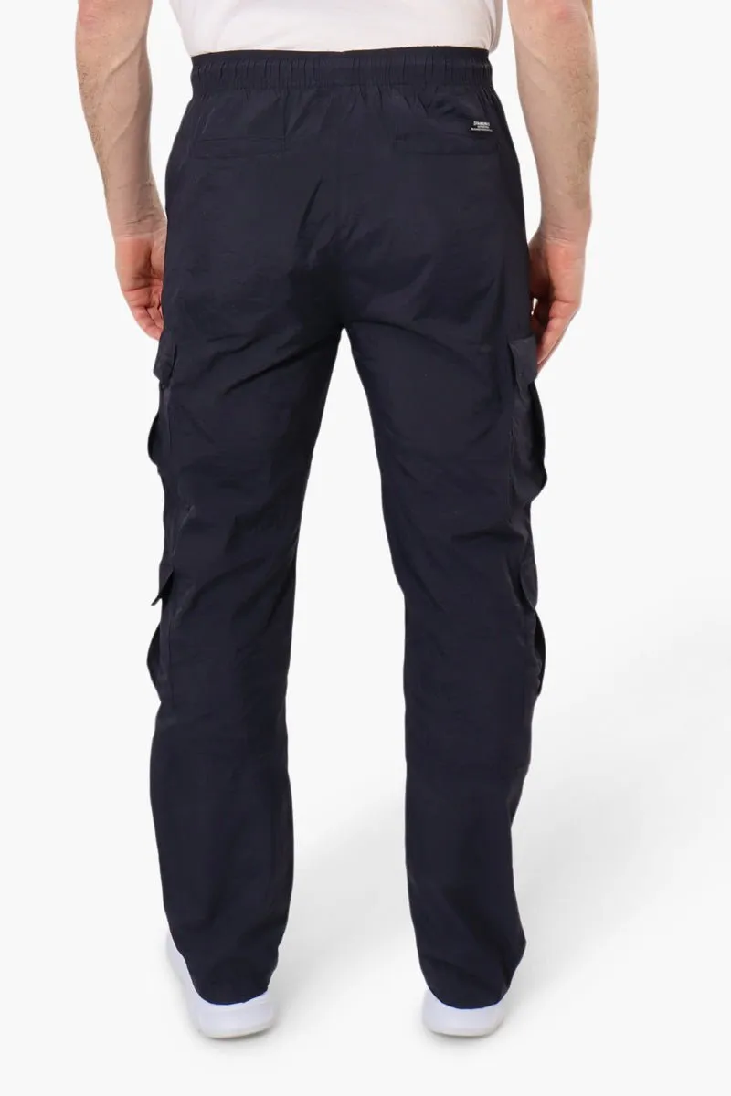 Fahrenheit Tie Waist Cargo Parachute Pants - Navy