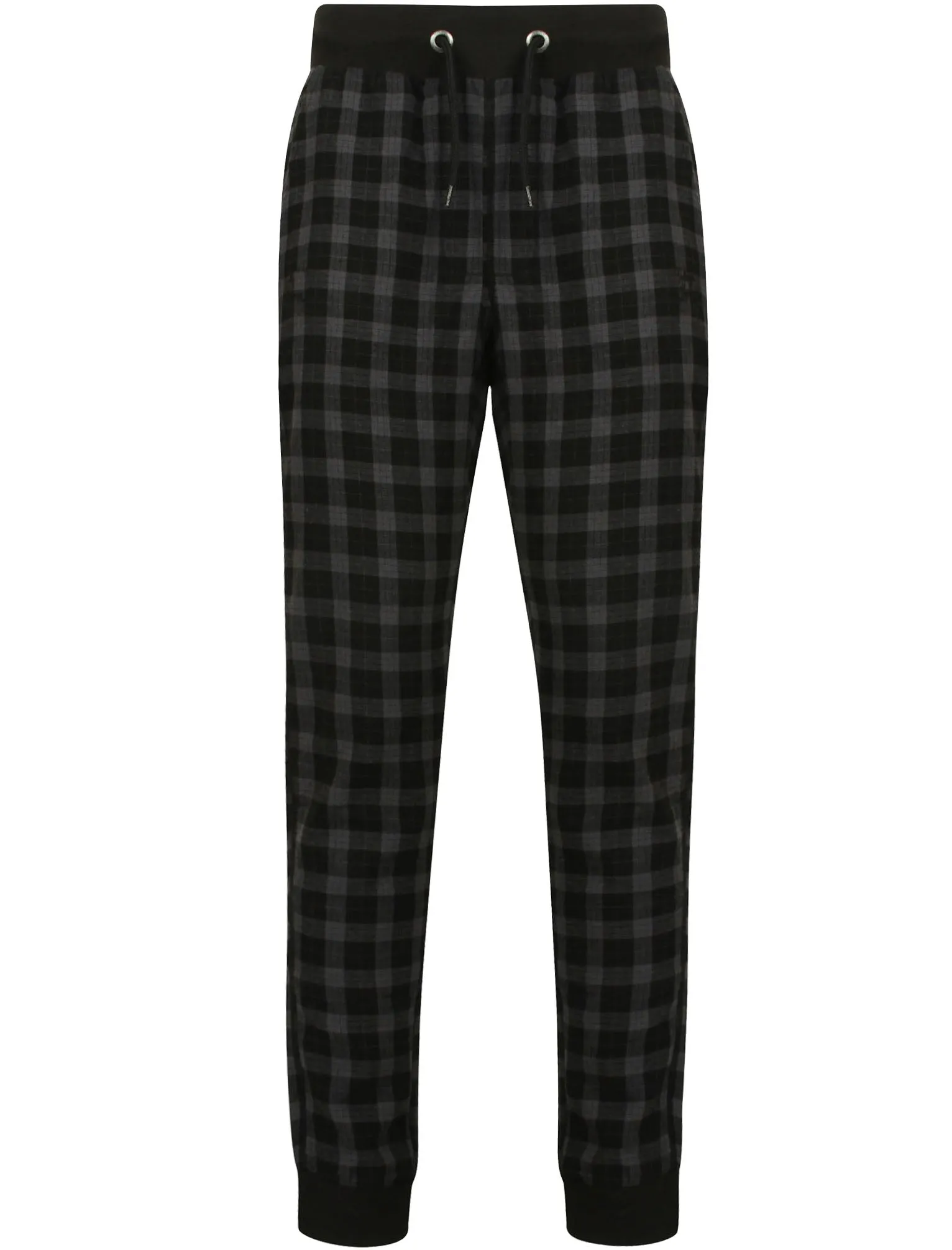 Fisher Checked Cuffed Lounge Pants in Black - Tokyo Laundry