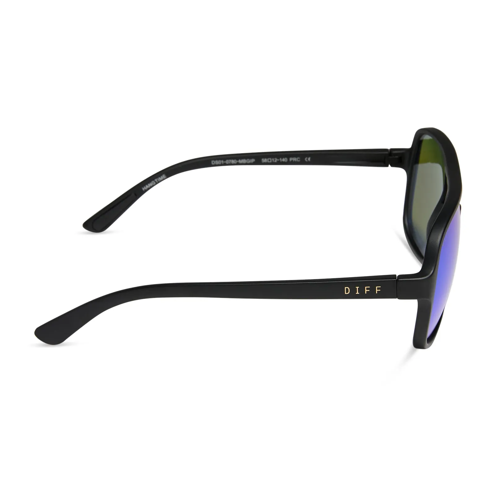 HANGTIME - MATTE BLACK   GREEN MIRROR   POLARIZED SUNGLASSES