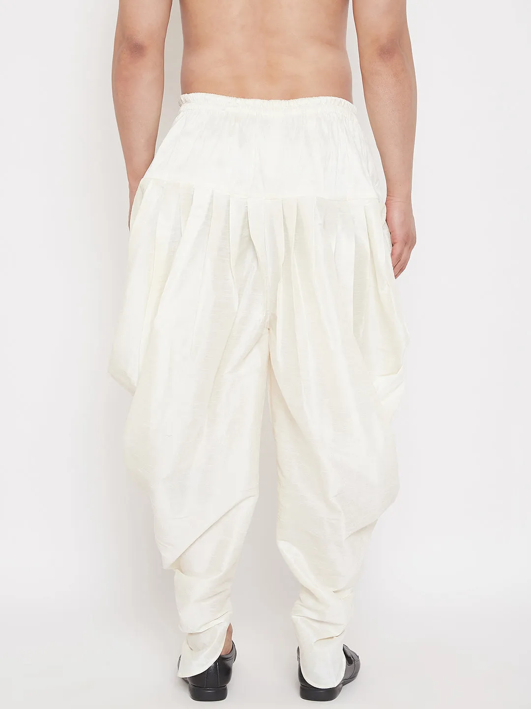 Jashvi Men's Cream Dhoti Pants