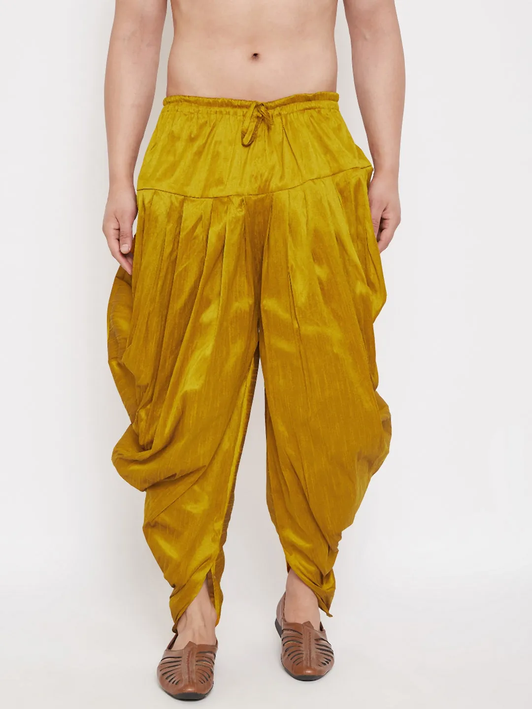 Jashvi Men's Mustard Dhoti Pants