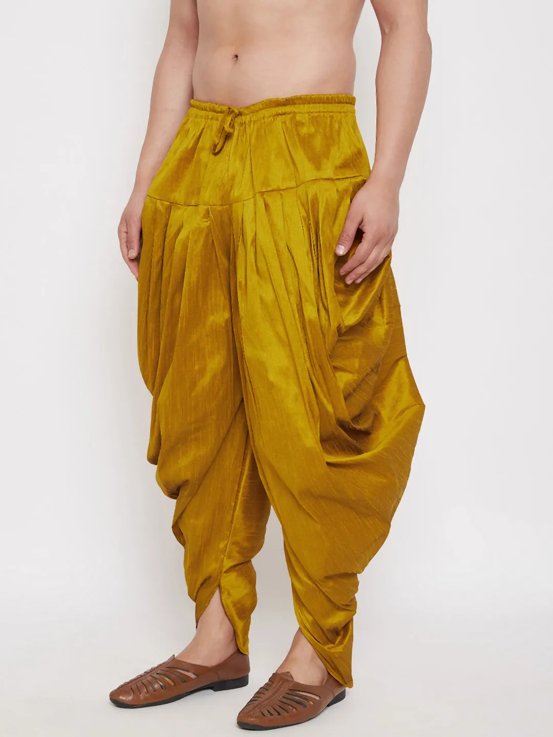 Jashvi Men's Mustard Dhoti Pants