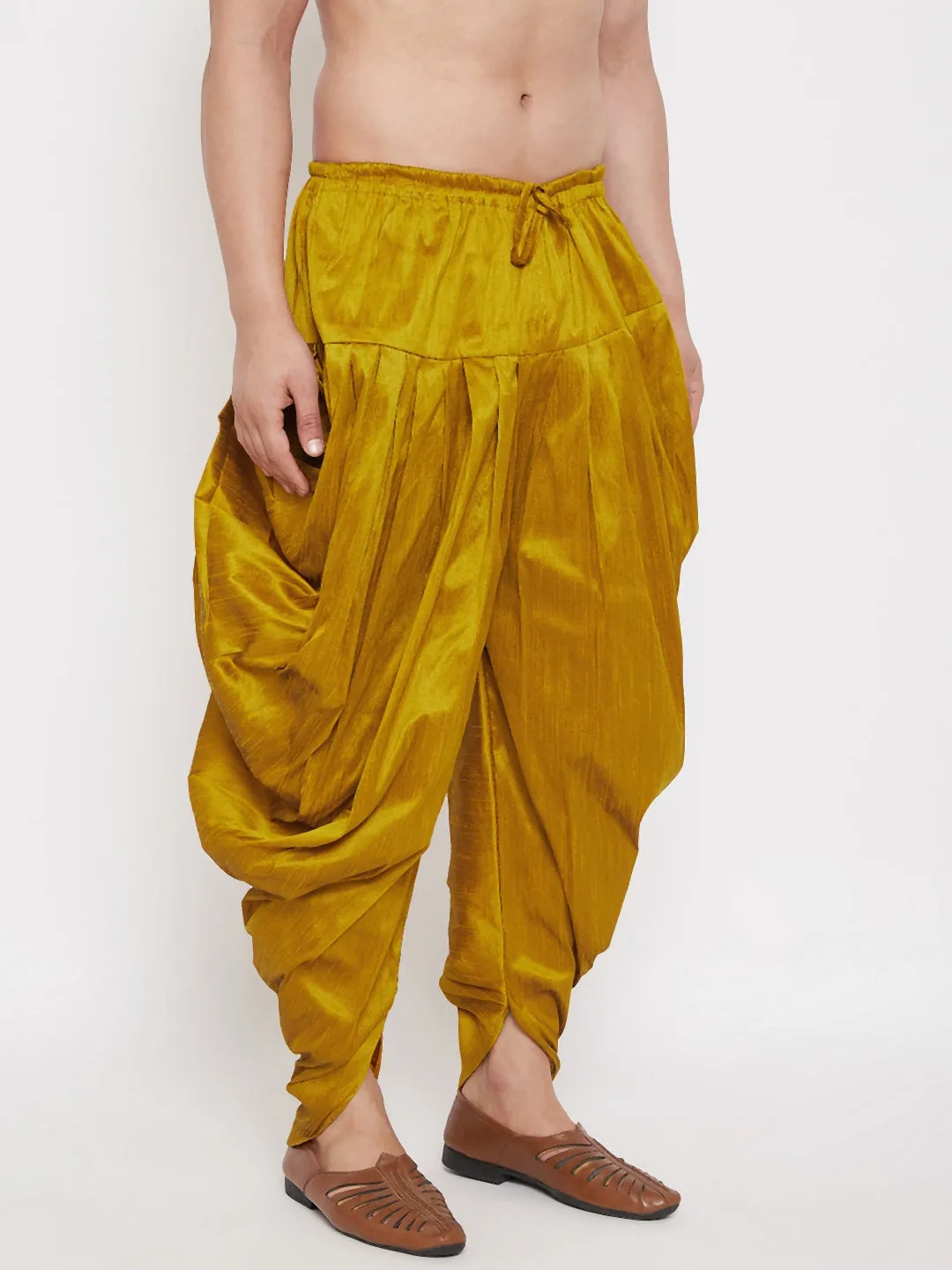 Jashvi Men's Mustard Dhoti Pants