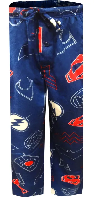 Justice League Logo Minky Soft Cozy Lounge Pants