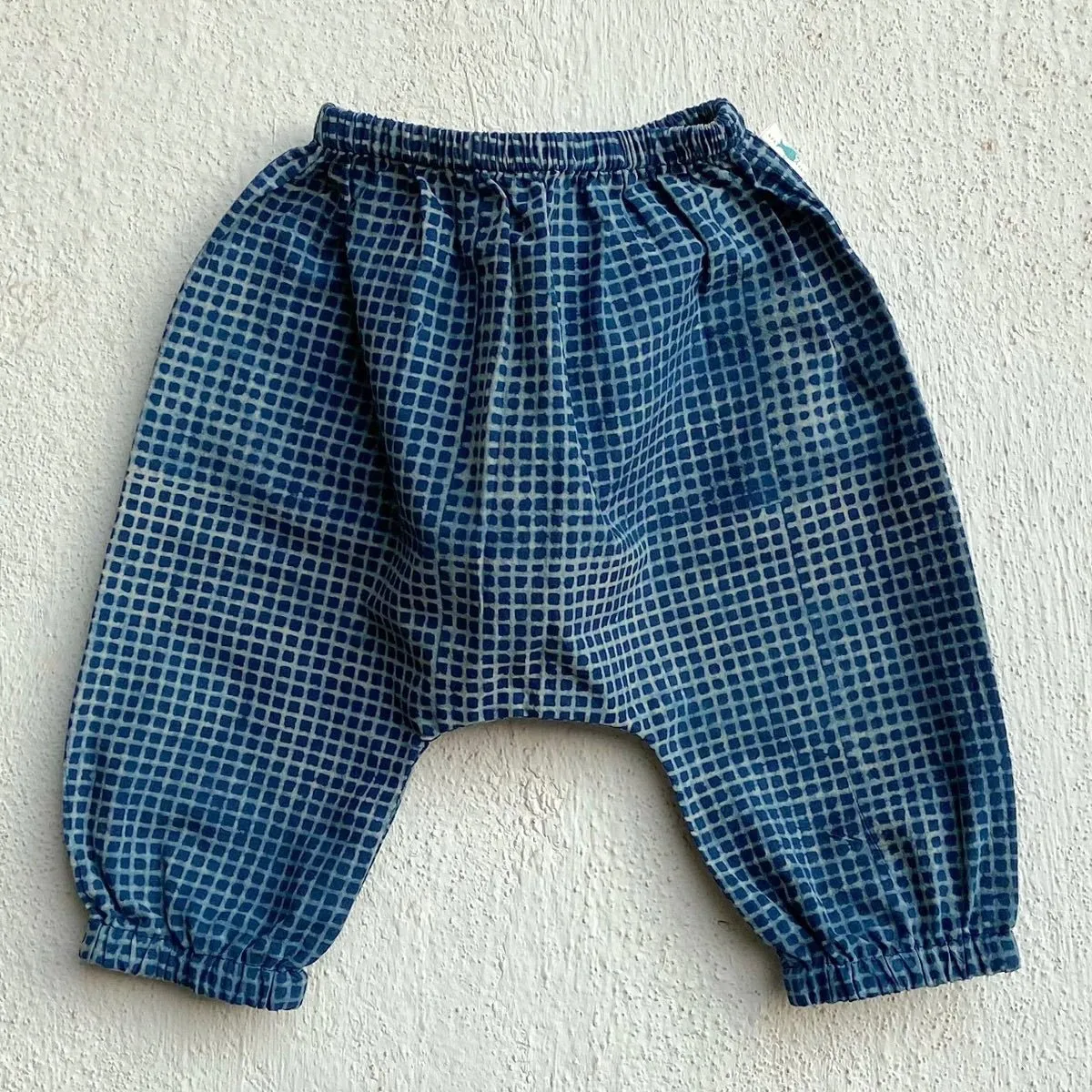 Kids Unisex Organic Cotton Zoo Jhabla with Indigo Check Pants