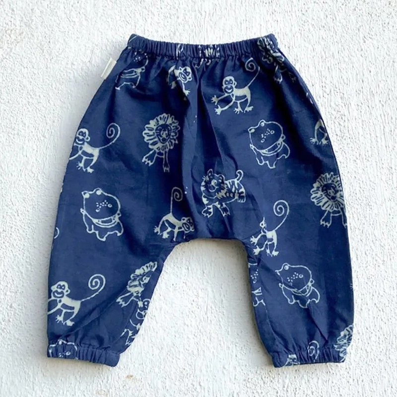 Kids Unisex Organic Cotton Zoo Monkey Jhabla with Zoo Pants