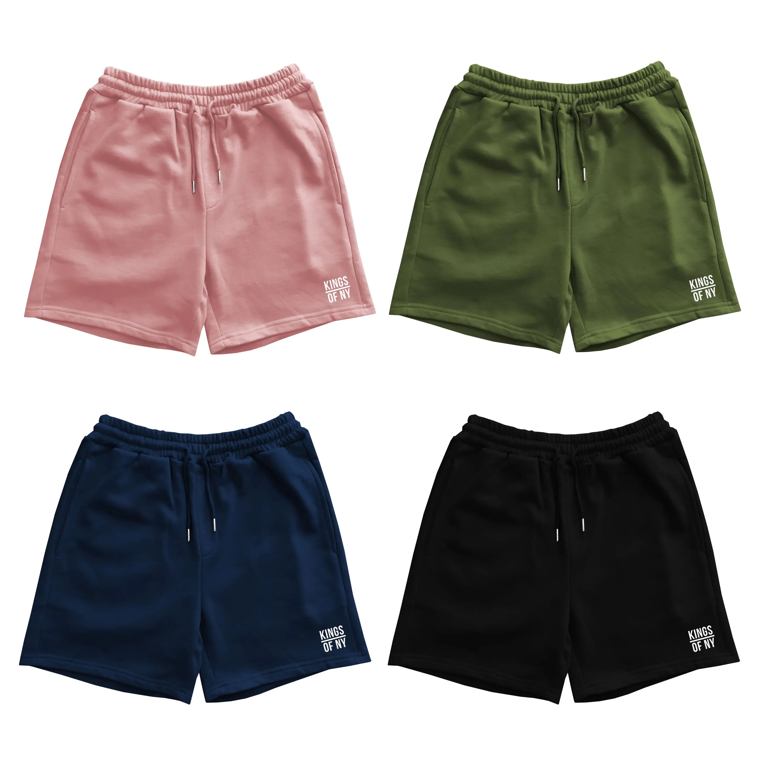 Kings Of NY Classic Logo Drawstring Mens Sweat Shorts