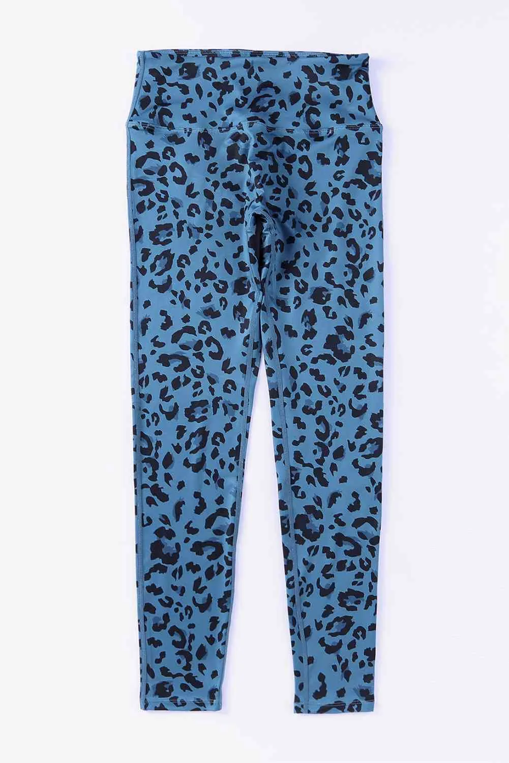 Leopard Print Wide Waistband Leggings