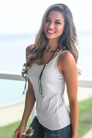 Light Gray Strappy Tank Top