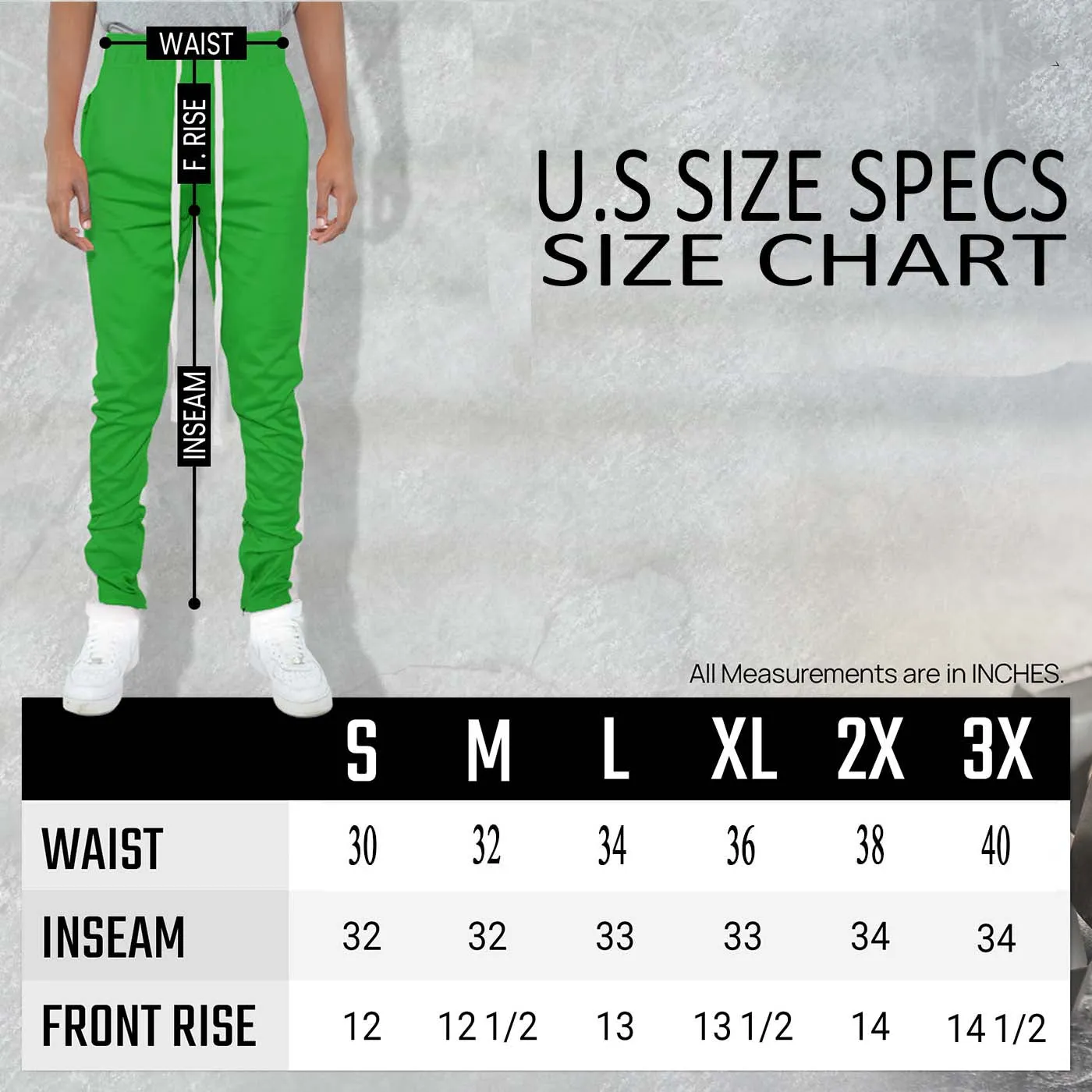 Lime & Black Slim Fit Track Pants