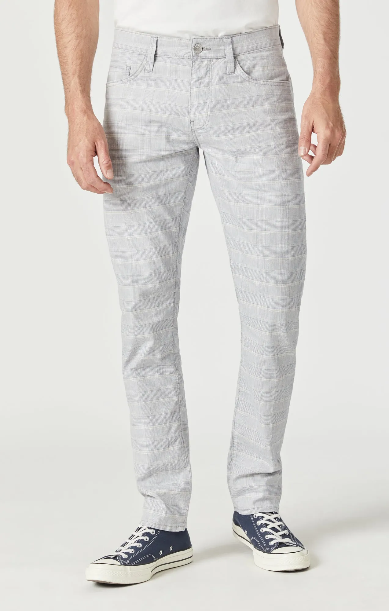 MARCUS SLIM STRAIGHT LEG IN BLUE CHECKED