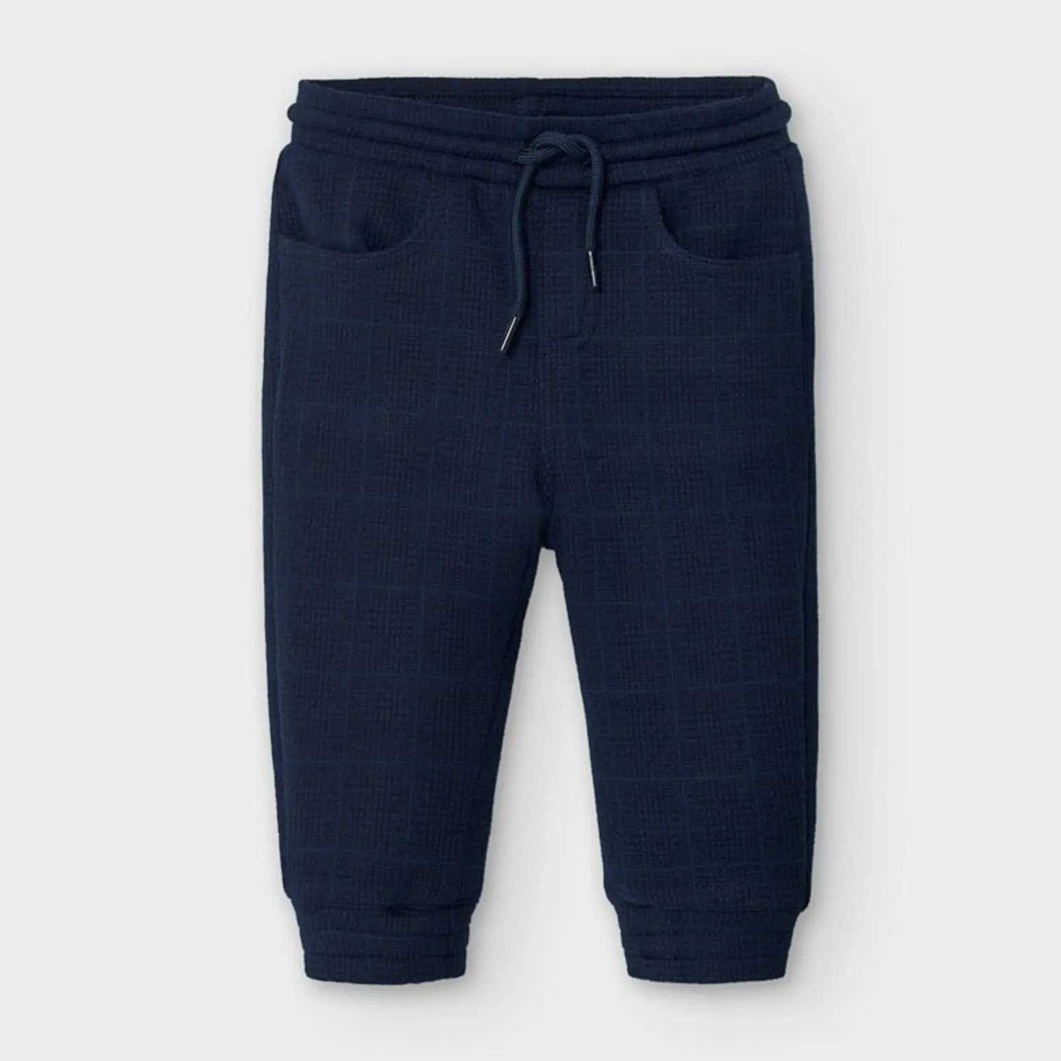 Mayoral Baby and Toddler Boys Navy Plaid Jogger Pants