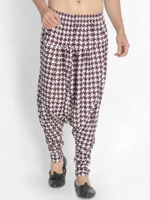 Men's Maroon Cotton Lycra Pyjama - Vastramay