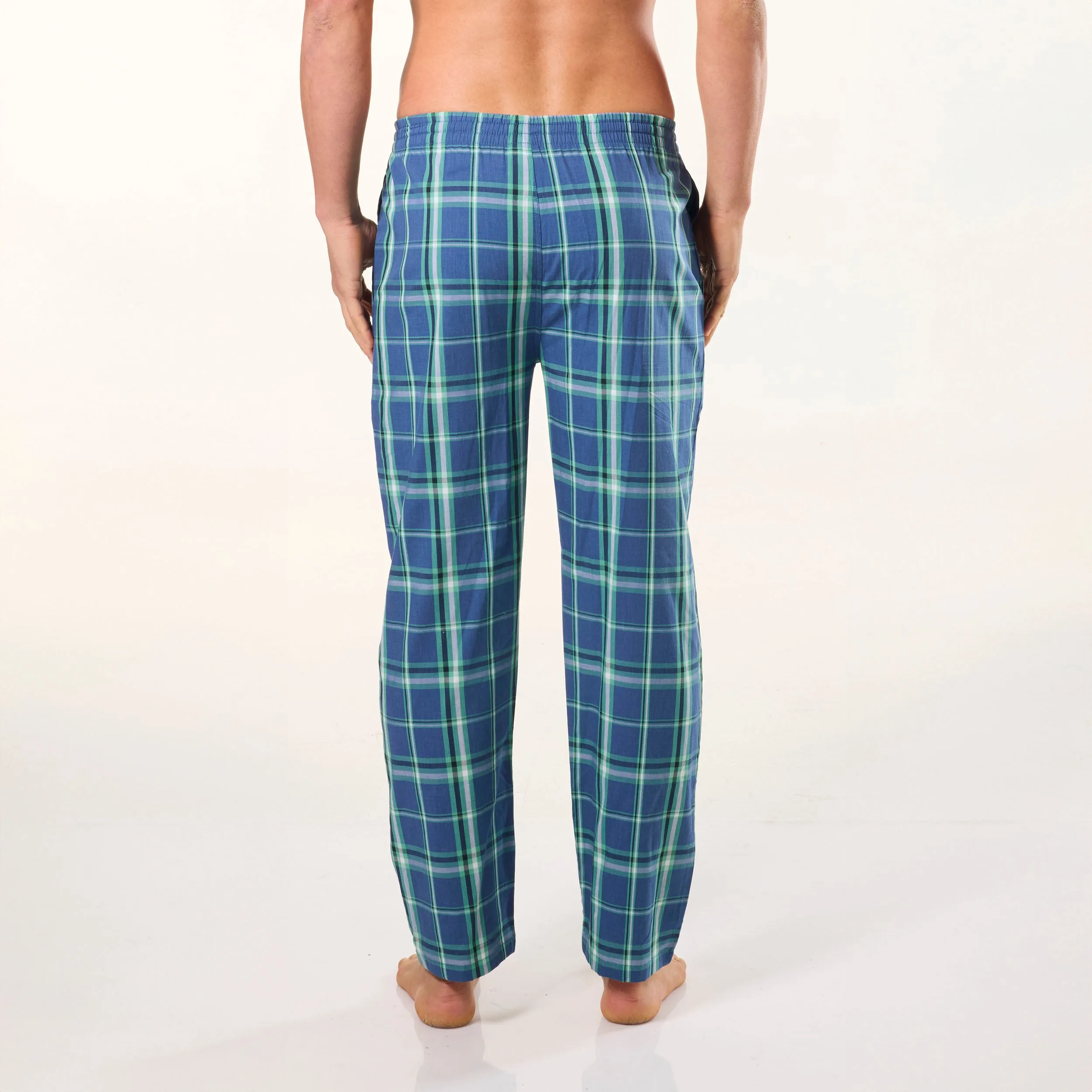 Men's Windsor Check Bamboo Woven Sleep Pant - Blue