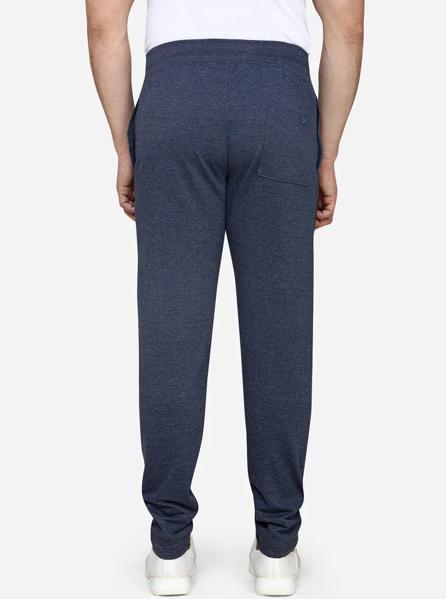 Navy Blue Solid Regular Fit Track Pants | JadeBlue